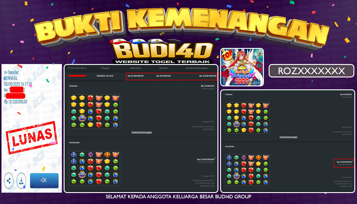 BUDI4D JACKPOT SLOT Pragmatic Play Starlight Princess 1000 Rp.15.120.000,- LUNAS
