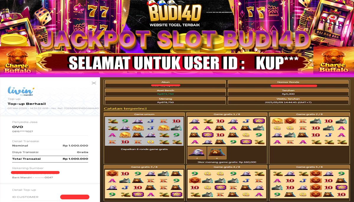 BUDI4D JACKPOT SLOT JILI BUFFALO Rp.1.000.000,- LUNAS