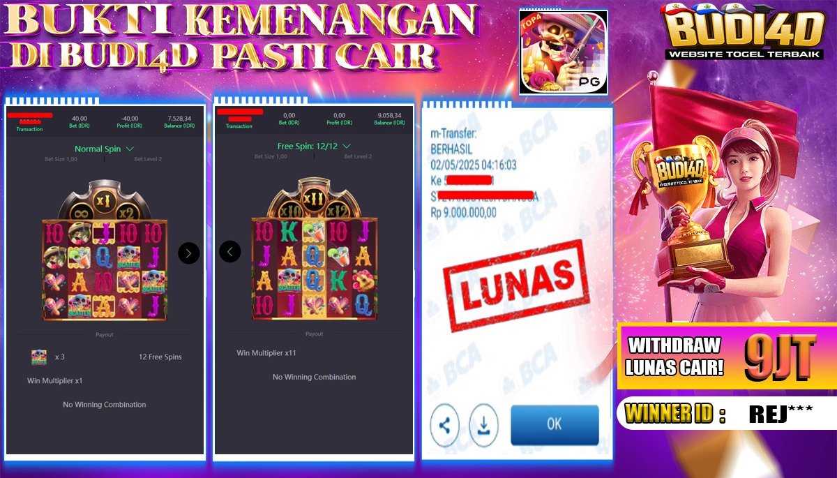 BUDI4D JACKPOT SLOT PG SOFT WILD BANDITO Rp.9.000.000,- LUNAS