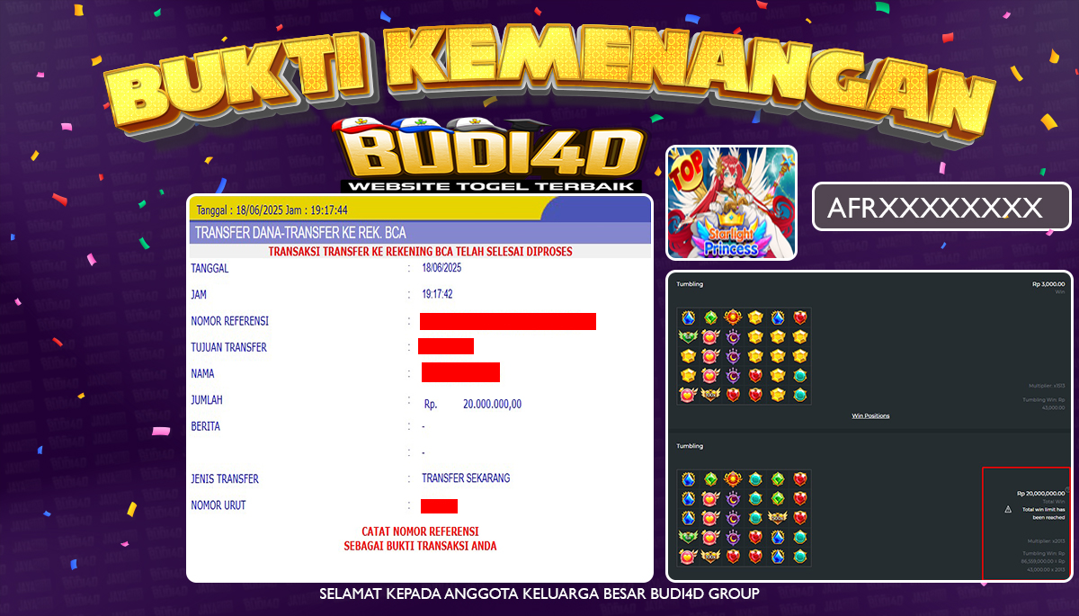 BUDI4D JACKPOT SLOT PRAGMATIC STARLIGHT PRINCESS Rp.20.000.000,- LUNAS