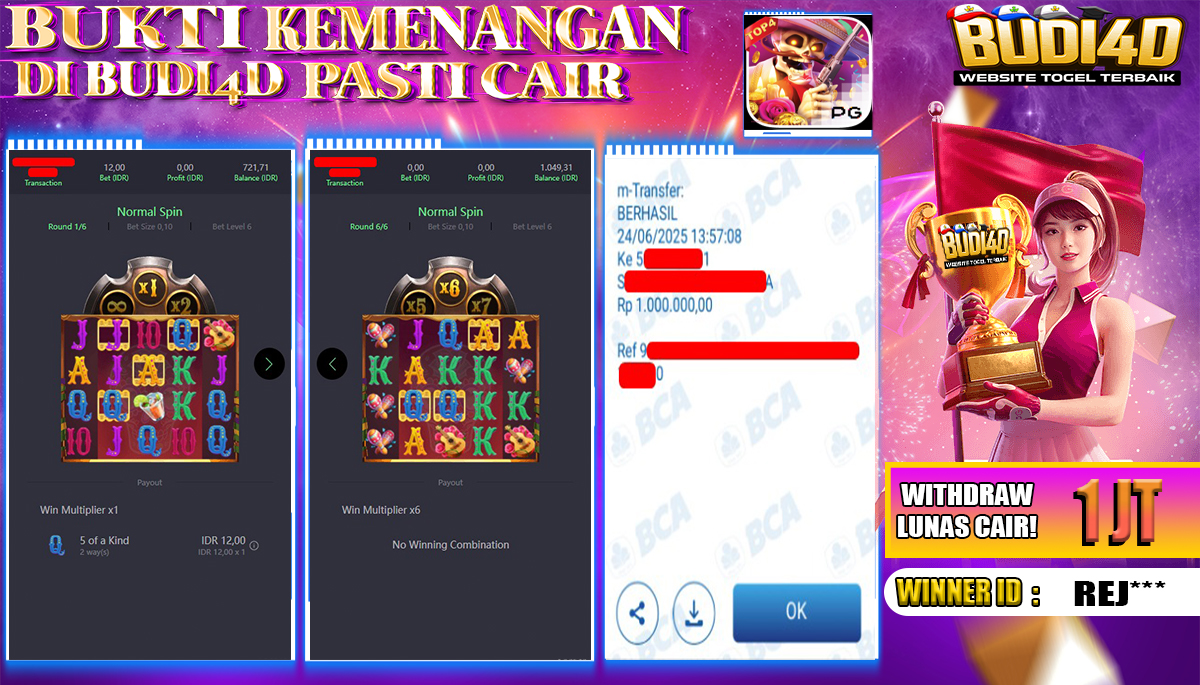 BUDI4D JACKPOT SLOT PGSOFT WILD BANDITO Rp.1.000.000,- LUNAS
