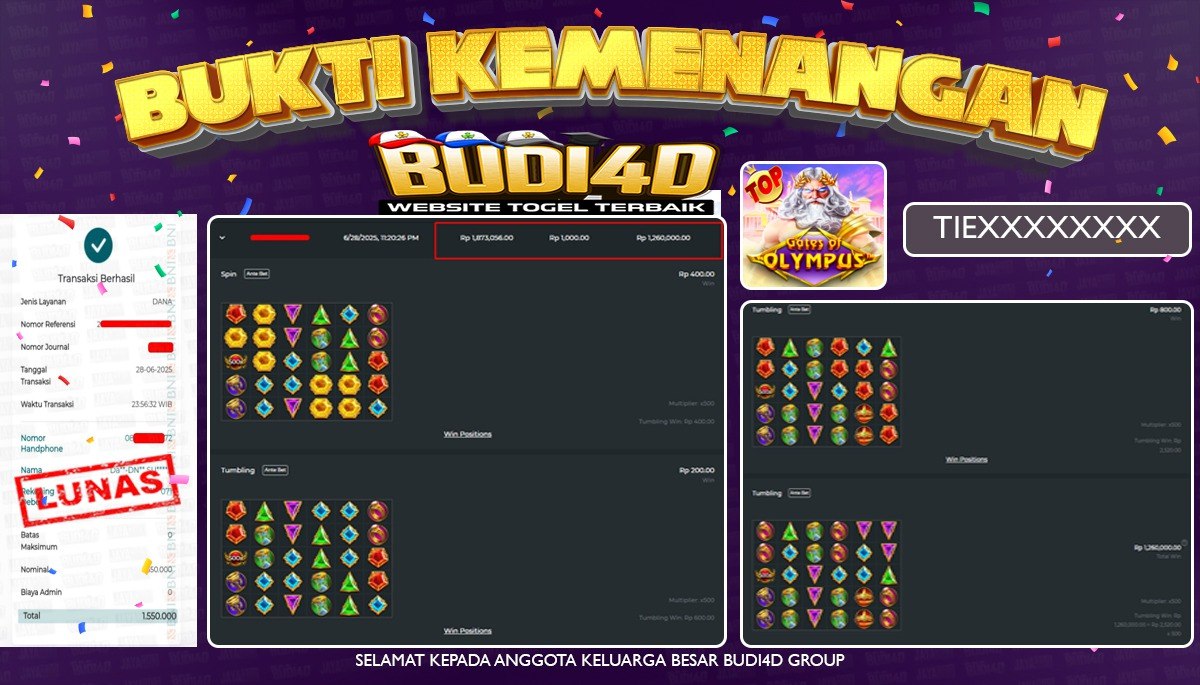 BUDI4D JACKPOT SLOT PGSOFT MAHJONG WAYS Rp.1.550.000,-LUNAS