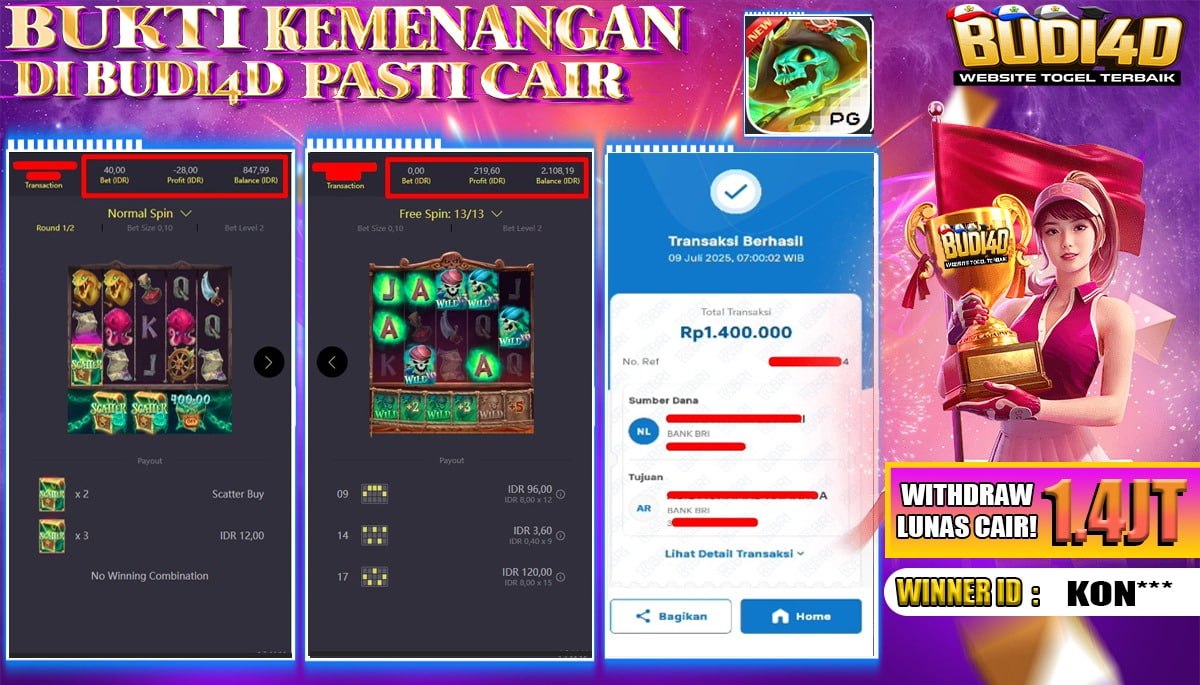 BUDI4D JACKPOT SLOT PGSOFT DEAD MANS RICHES Rp.1.400.000,- LUNAS